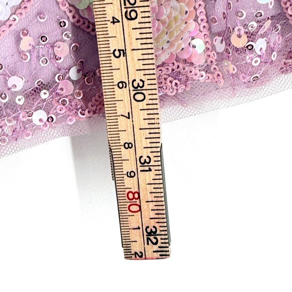 Lulus Get Up and Glow Mini Dress Lavender Sequin Embroidered Butterfly Floral S - Picture 12 of 13
